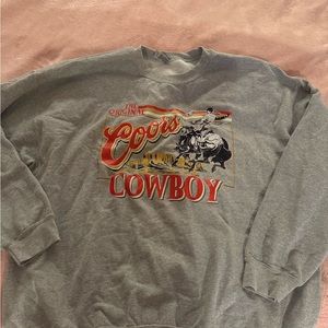 Unisex/Men Vintage Coors Cowboy sweatshirt